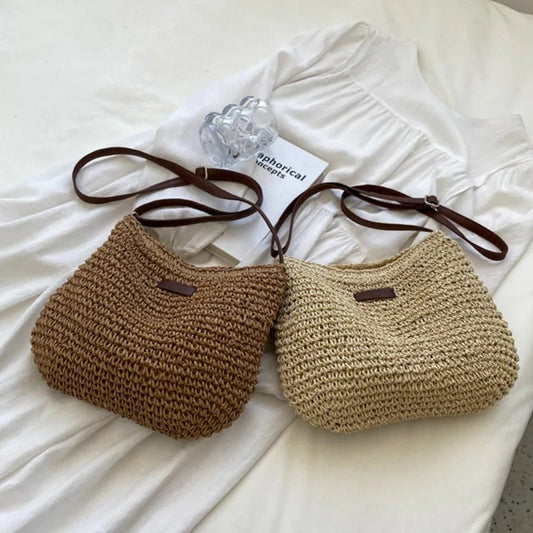 Bolso Tote de Paja Tejida | Estilo Natural y Elegancia para el Verano