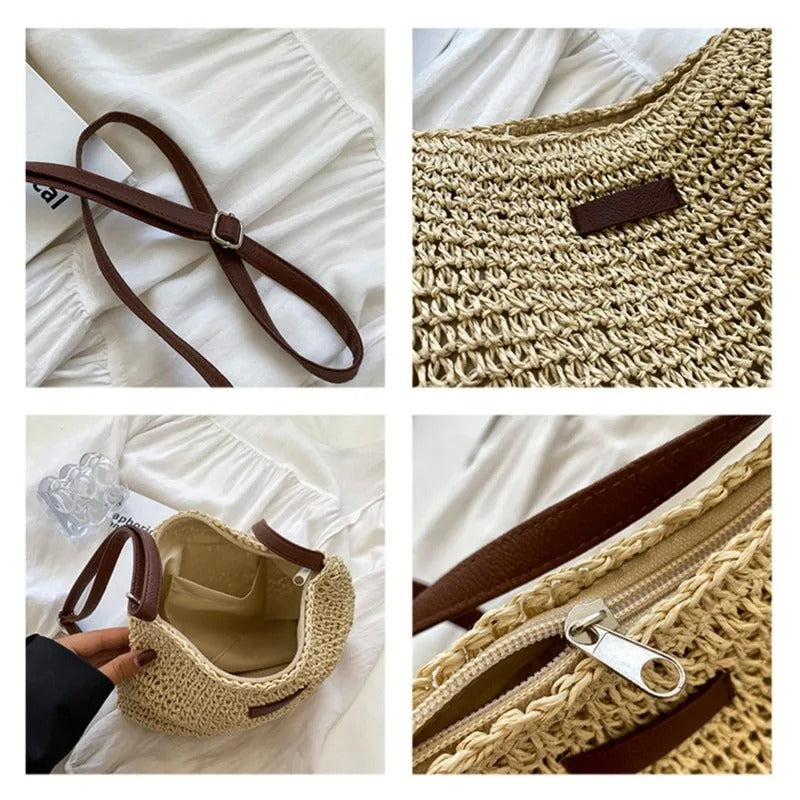 Bolso Tote de Paja Tejida | Estilo Natural y Elegancia para el Verano