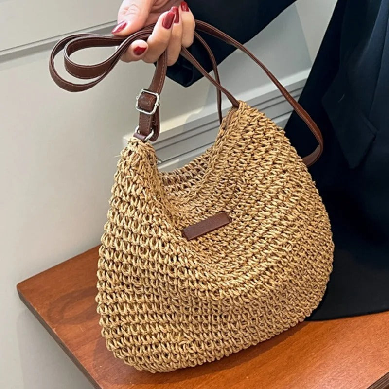 Bolso Tote de Paja Tejida | Estilo Natural y Elegancia para el Verano