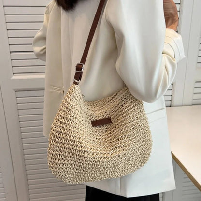 Bolso Tote de Paja Tejida | Estilo Natural y Elegancia para el Verano