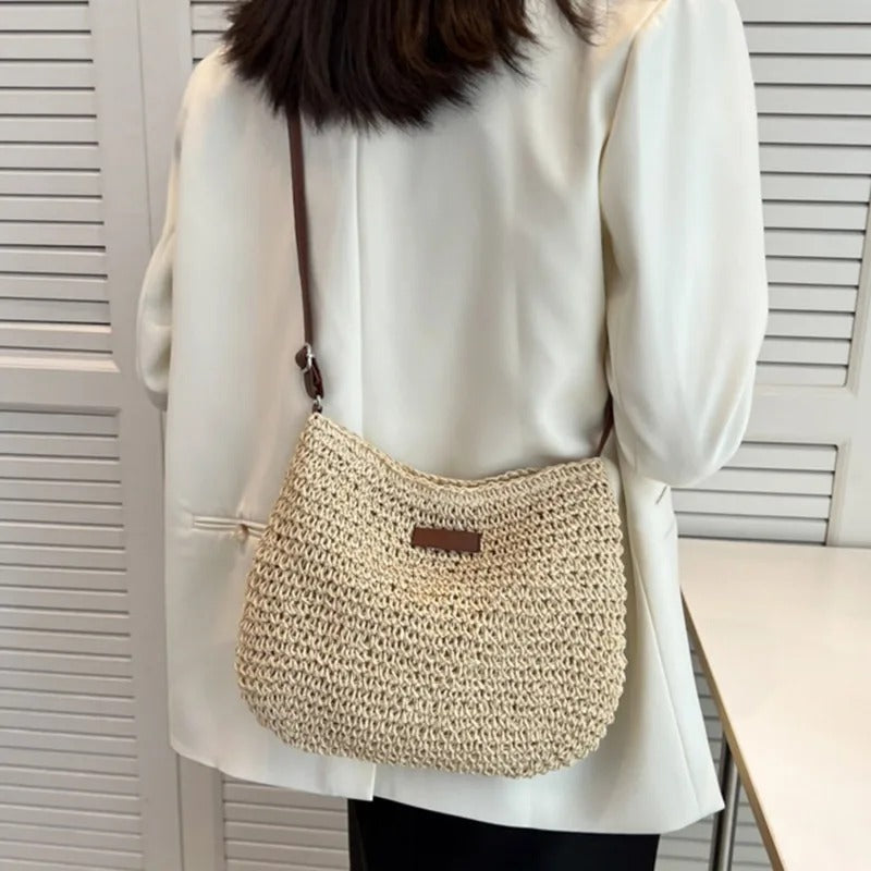 Bolso Tote de Paja Tejida | Estilo Natural y Elegancia para el Verano